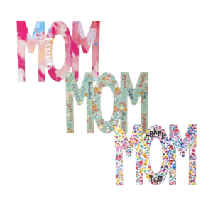 Plaque Mdf Hanging Mom Cut Out 24x17cm