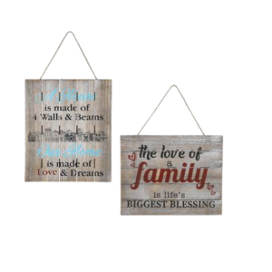 Plaque Mdf Sign 34X27Cm Family 2 Asst