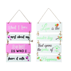 Plaque Mdf 4 Signs W Rope 2 Asstd