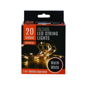 20 Bulb String Light Warm White, 2m