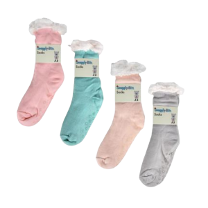 Snuggly-Bliss Indoor Adult Rubber Grip Socks