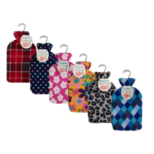 Hotwater Bottle W Fleece Cover Asstd 2L