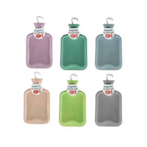 Hotwater Bottle Rubber Ribbed Asstd 2L