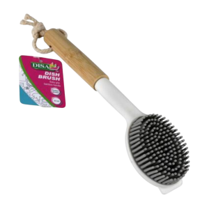 Dish Brush Rubber Bristles 22Cm