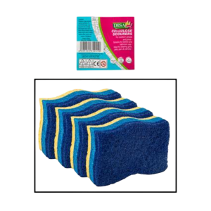 Scourer Cellulose 4Pc Blue Pad