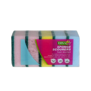 Scourer Foam Green Pad 5Pc Rainbow