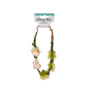 Hair Band With Flowers Elasticated