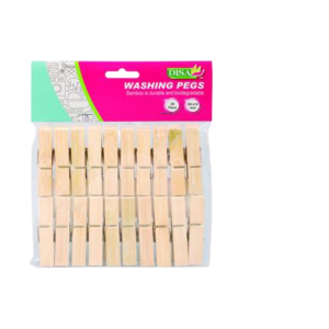 Washing Pegs Bamboo 60Mm Pack 20