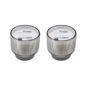 Candle In Glass Grey 7X8cm Scented