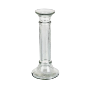 Candle Holder Glass 19Cm Clear