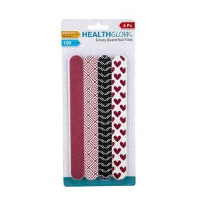 Nail File Emery 4Pce HealthGlow