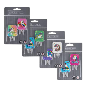 Hook Plastic Adhesive Square 2Pce Mermaid