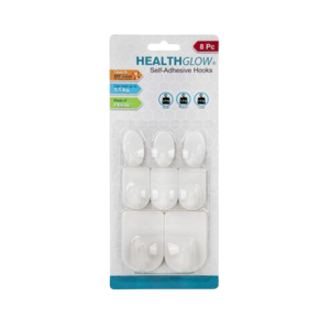 Hook Plastic Self Adhesive Asstd 8Pce
