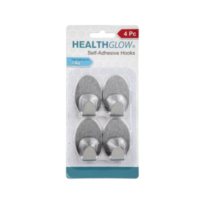 Hook Hanger Stainless Steel Adhesive 4Pce