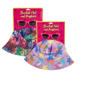Hat Set Bucket Hat With Sunglasses Girl
