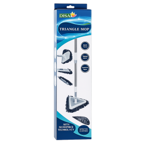Mop Microfibre Triangle with 2 Pads 1.3m