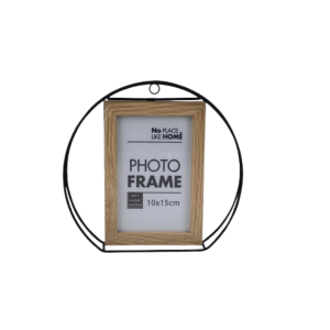Picture Frame Round Metal Mdf 10X15Cm