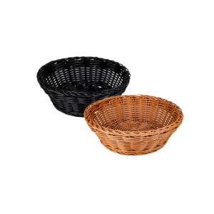 Woven Plastic Basket Round 21x7cm