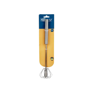 Egg Whisk Stainless Steel 30cm Rotary Push