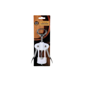 Corkscrew Dbl Lever Chrome White Open Bar