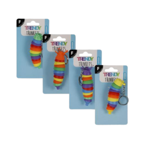 Keychain Sensory Wriggle Slug Rainbow