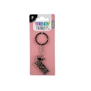 Keychain Silver Metal Mom 9cm
