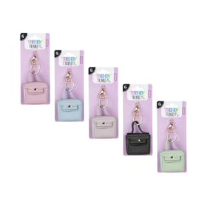 Keychain mini bag 6x2cm asst