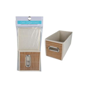 Storage box non-woven 15x30x15cm bamboo