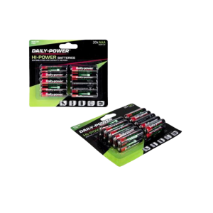Batteries Hi-Power Size Aaa / R03P 20Pce