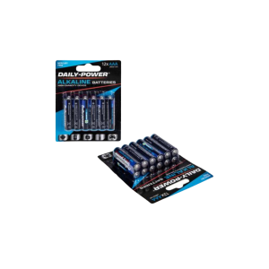 Batteries Alkaline Size Aaa / Lr03 12Pce