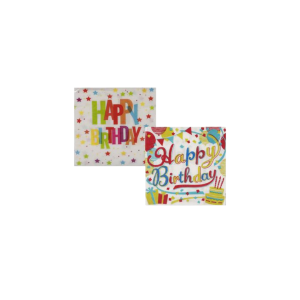 Serviettes 2Ply 33Cm 20Pc Happy Birthday