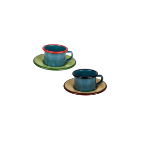 Cup Saucer Enamel 6cm