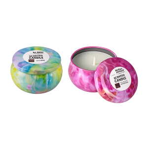Candle in tin 7.6 x 5cm scented