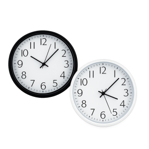 Clock Wall Plastic Round 24Cm