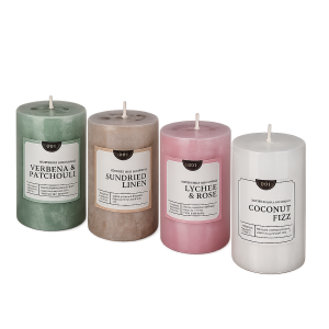 Candle Pillar Round Asstd 7X8Cm Scented
