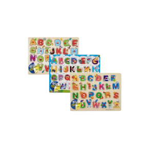 Educational Push In Board Wooden Alphabet
