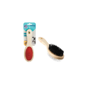 Pet Dog/Cat Brush 22Cm Wood 2 Function
