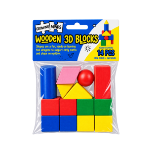 Educational Wood Block Shapes 14pc