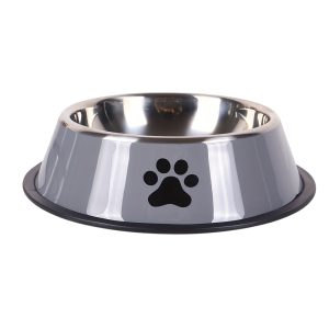 Pet Bowl Stainless Steel Paw Print Dog Bowl Large Capacity
