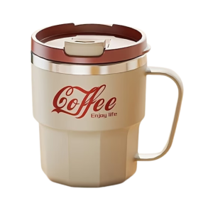 Double-Wall Insulated Coffee Mug with Lid