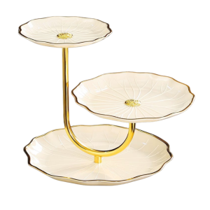 Single-Tier Plastic Dessert and Snack Serving Tray