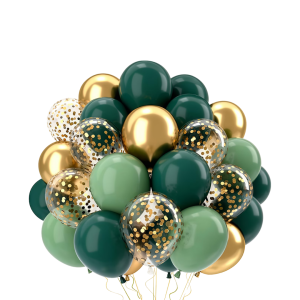 39-Piece Dark Green and Avocado Green Party Balloon Set