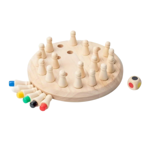 Wooden Memory Matching Game with Colourful Pegs
