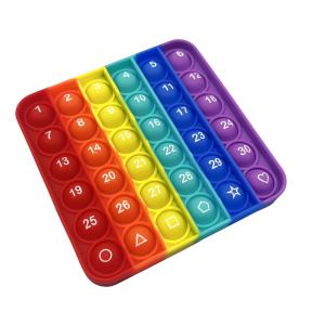 Silicone Alphabet and Number Push Pop Learning Toy